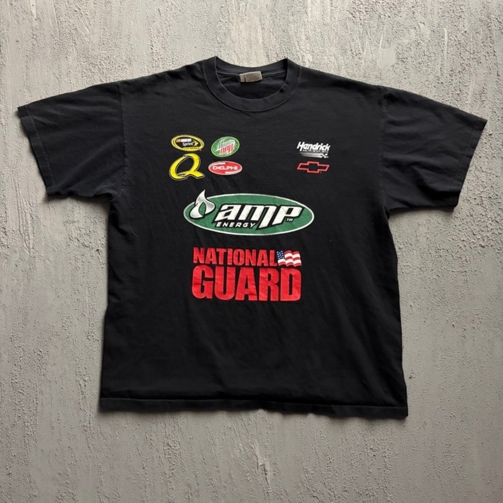 Vintage  Dale  Earnhardt Jr Chase Authentics Shirt XL Black 2000s #88 Amp